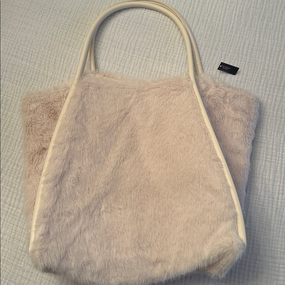 NWT Victoria's Secret Faux Fur Tote Bag - Picture 9 of 13